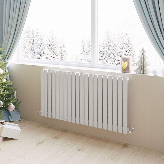 Acezanble - Horizontal Oval Column Radiator Central Heating Rad 600x1180mm Single White